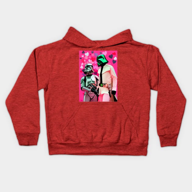 Valentines Kids Hoodie by Rogue Clone